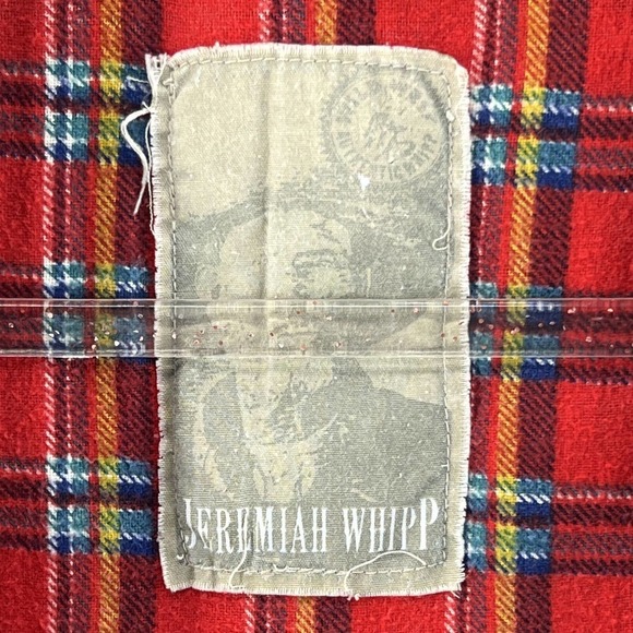 Jeremiah Whipp Womens Blue Denim Collared Pockets Plaid Lined Trucker Jacket S - Picture 9 of 11